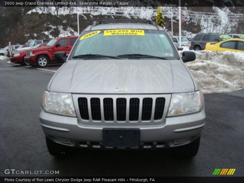 Silverstone Metallic / Taupe 2000 Jeep Grand Cherokee Limited 4x4