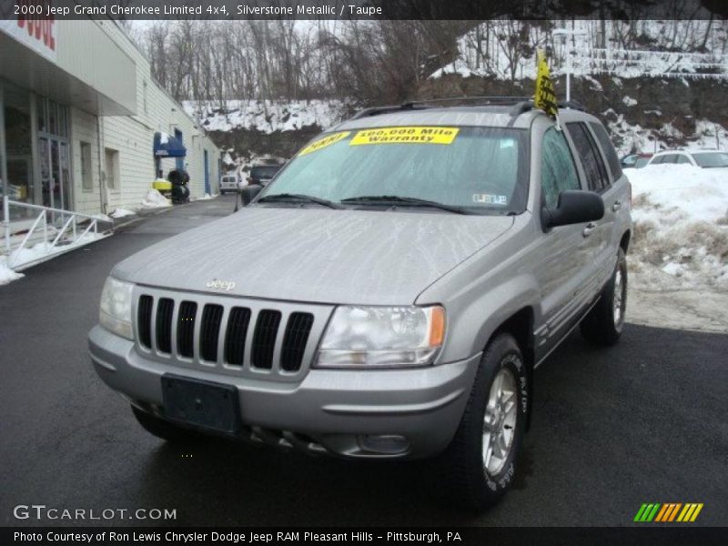 Silverstone Metallic / Taupe 2000 Jeep Grand Cherokee Limited 4x4
