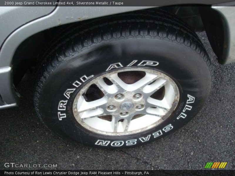 Silverstone Metallic / Taupe 2000 Jeep Grand Cherokee Limited 4x4