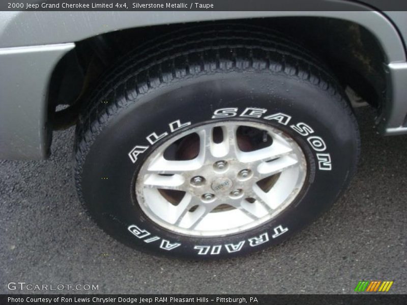 Silverstone Metallic / Taupe 2000 Jeep Grand Cherokee Limited 4x4