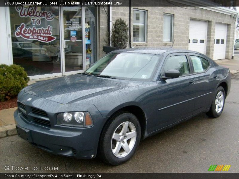 Steel Blue Metallic / Dark/Light Slate Gray 2008 Dodge Charger SE