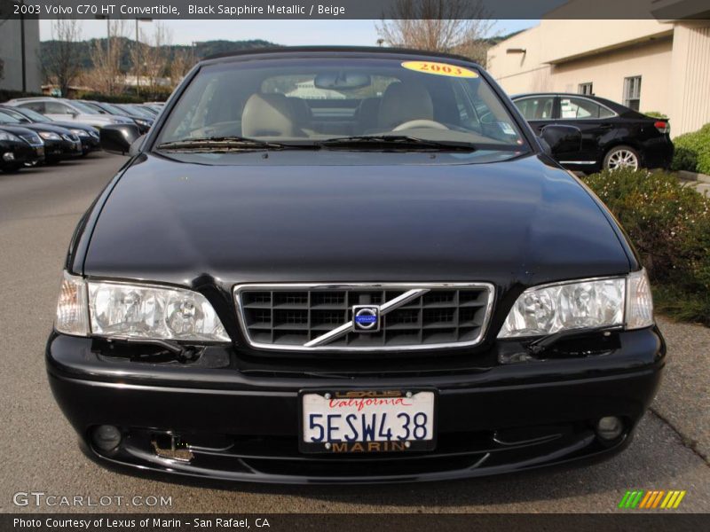 Black Sapphire Metallic / Beige 2003 Volvo C70 HT Convertible