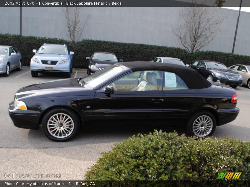 Black Sapphire Metallic / Beige 2003 Volvo C70 HT Convertible