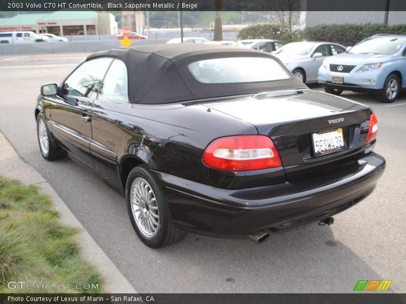 Black Sapphire Metallic / Beige 2003 Volvo C70 HT Convertible
