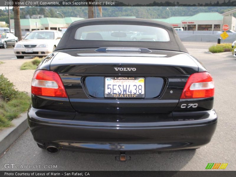 Black Sapphire Metallic / Beige 2003 Volvo C70 HT Convertible