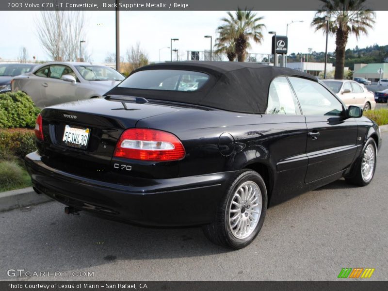 Black Sapphire Metallic / Beige 2003 Volvo C70 HT Convertible