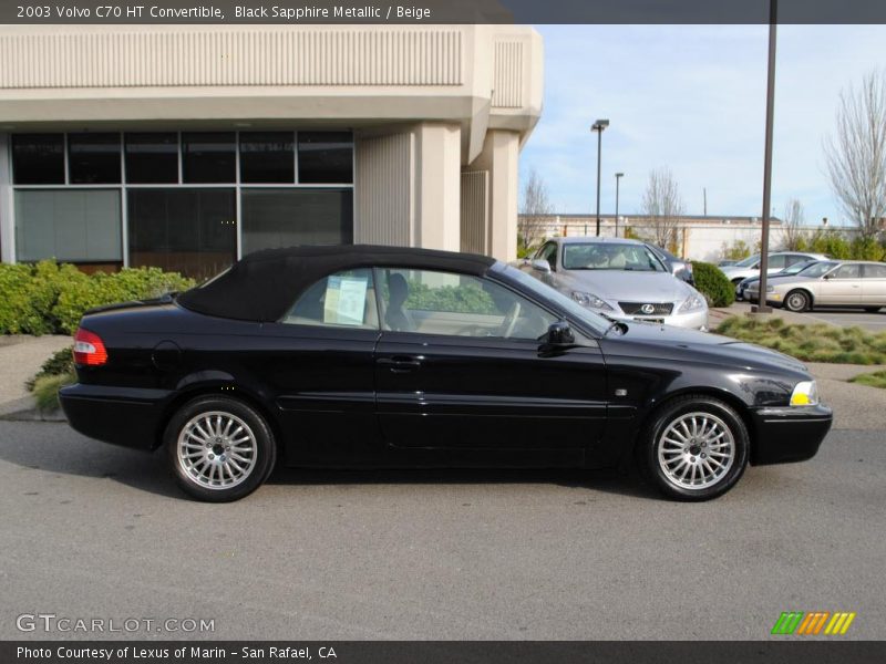 Black Sapphire Metallic / Beige 2003 Volvo C70 HT Convertible