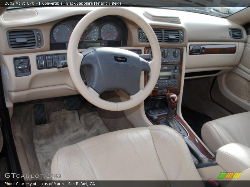 Black Sapphire Metallic / Beige 2003 Volvo C70 HT Convertible