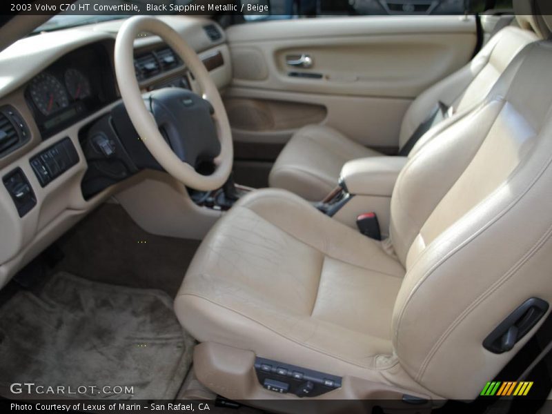 Black Sapphire Metallic / Beige 2003 Volvo C70 HT Convertible
