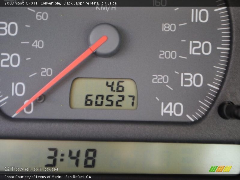 Black Sapphire Metallic / Beige 2003 Volvo C70 HT Convertible