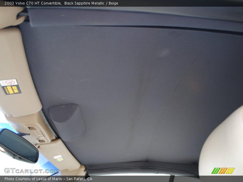 Black Sapphire Metallic / Beige 2003 Volvo C70 HT Convertible