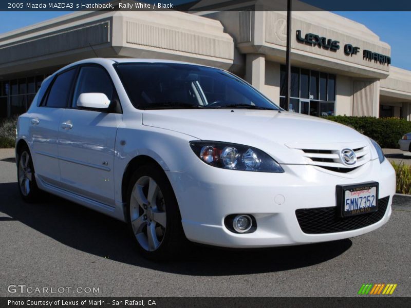 Rally White / Black 2005 Mazda MAZDA3 s Hatchback