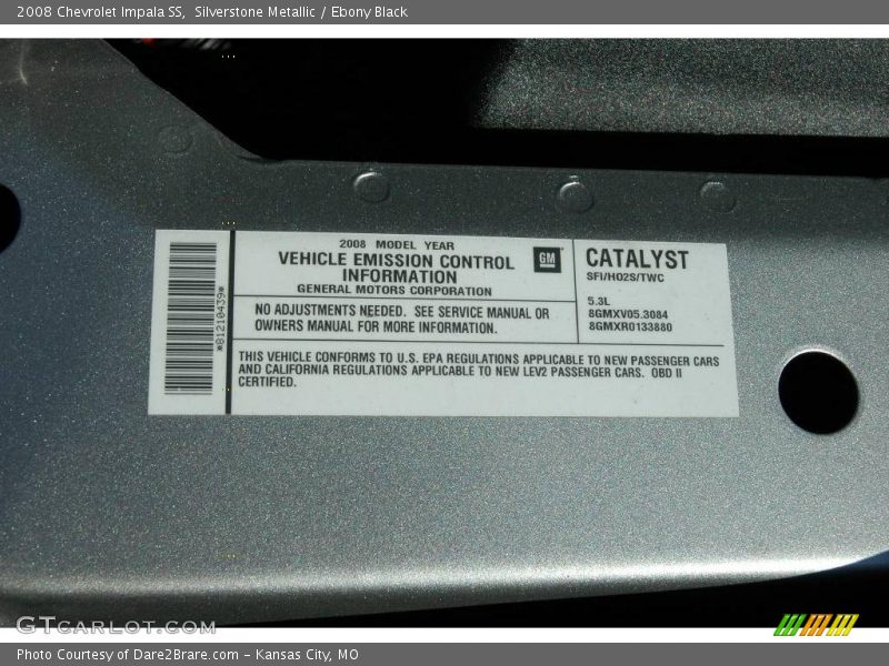 Silverstone Metallic / Ebony Black 2008 Chevrolet Impala SS