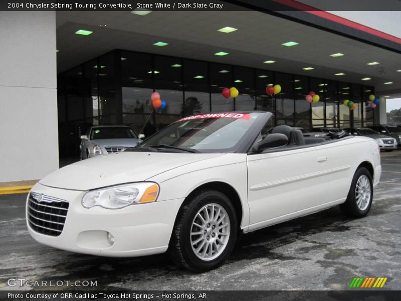 Stone White / Dark Slate Gray 2004 Chrysler Sebring Touring Convertible
