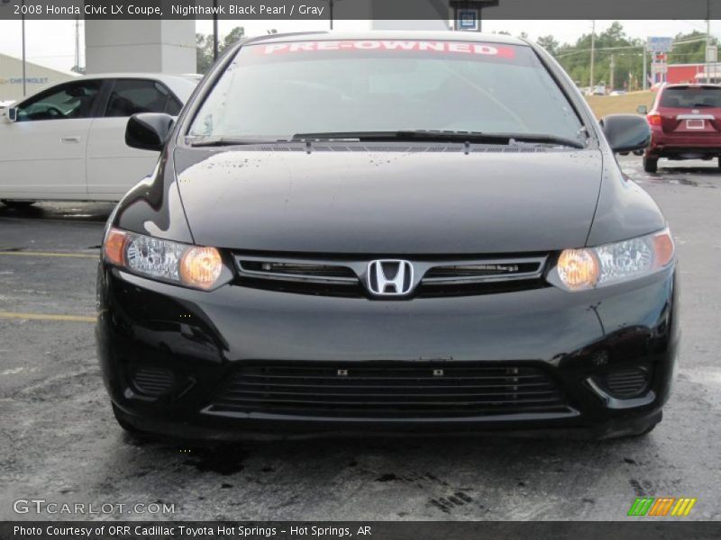 Nighthawk Black Pearl / Gray 2008 Honda Civic LX Coupe