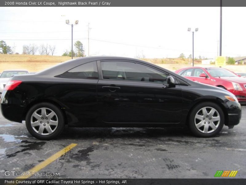 Nighthawk Black Pearl / Gray 2008 Honda Civic LX Coupe