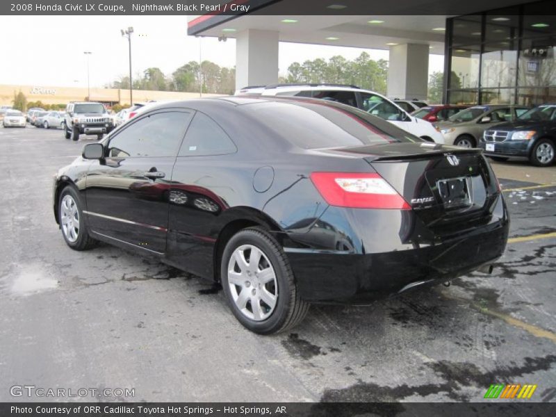 Nighthawk Black Pearl / Gray 2008 Honda Civic LX Coupe