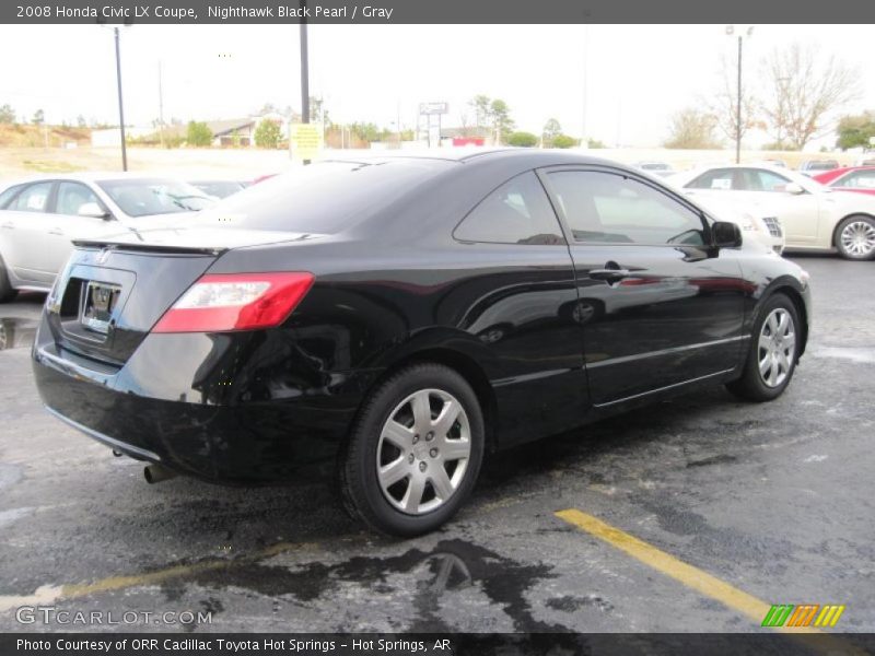 Nighthawk Black Pearl / Gray 2008 Honda Civic LX Coupe
