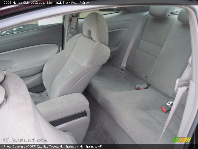 Nighthawk Black Pearl / Gray 2008 Honda Civic LX Coupe