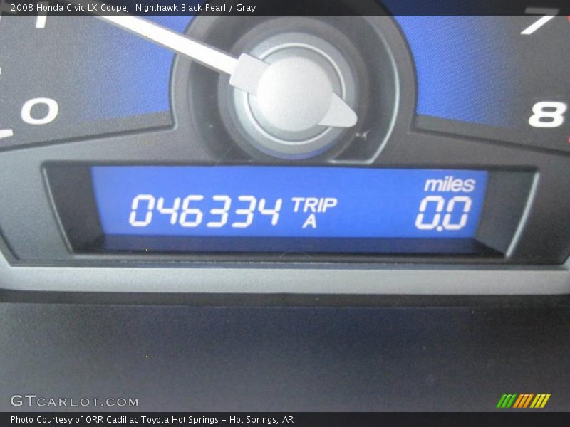 Nighthawk Black Pearl / Gray 2008 Honda Civic LX Coupe