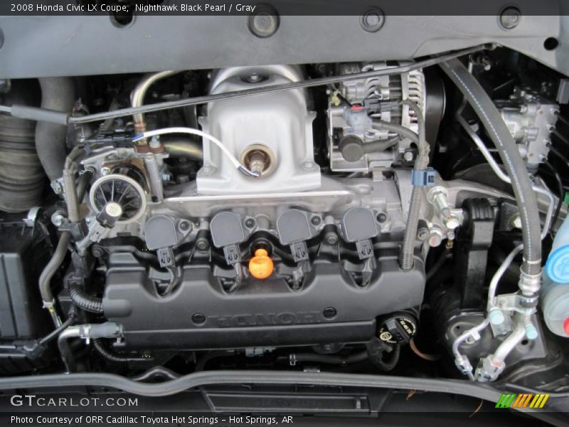 Nighthawk Black Pearl / Gray 2008 Honda Civic LX Coupe
