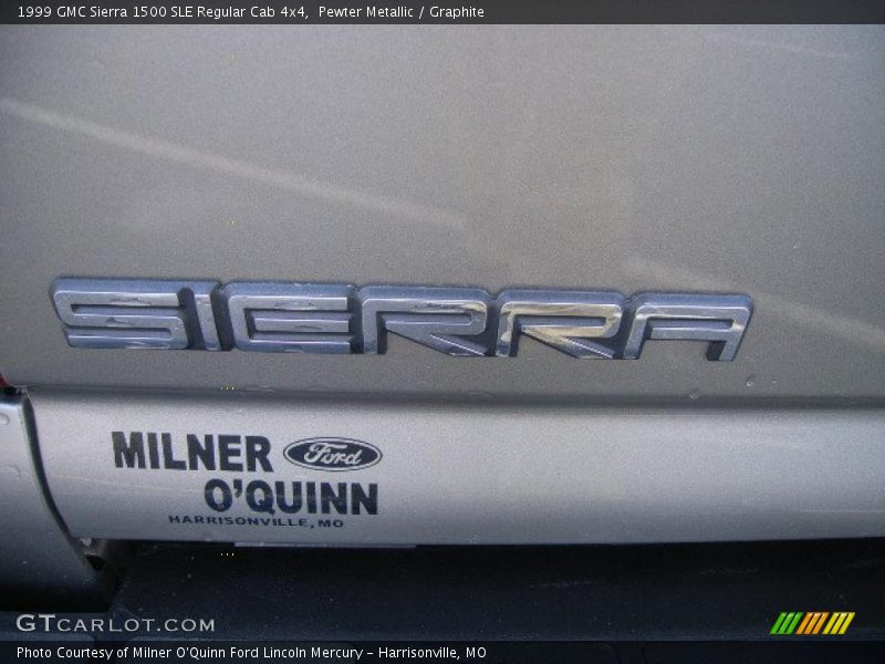 Pewter Metallic / Graphite 1999 GMC Sierra 1500 SLE Regular Cab 4x4