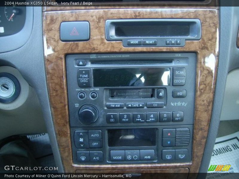 Ivory Pearl / Beige 2004 Hyundai XG350 L Sedan