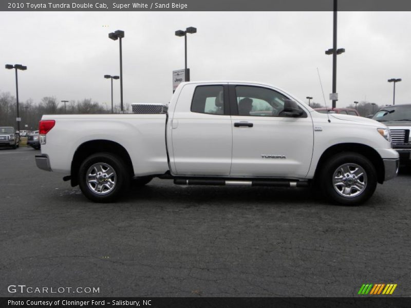 Super White / Sand Beige 2010 Toyota Tundra Double Cab