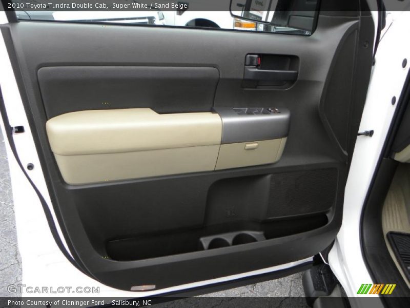 Super White / Sand Beige 2010 Toyota Tundra Double Cab
