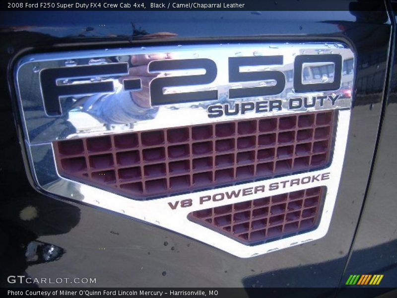 Black / Camel/Chaparral Leather 2008 Ford F250 Super Duty FX4 Crew Cab 4x4