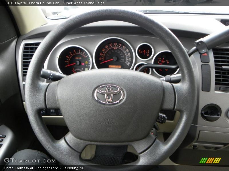 Super White / Sand Beige 2010 Toyota Tundra Double Cab
