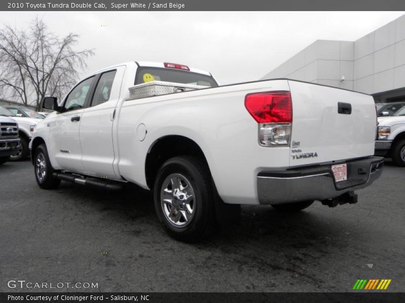 Super White / Sand Beige 2010 Toyota Tundra Double Cab