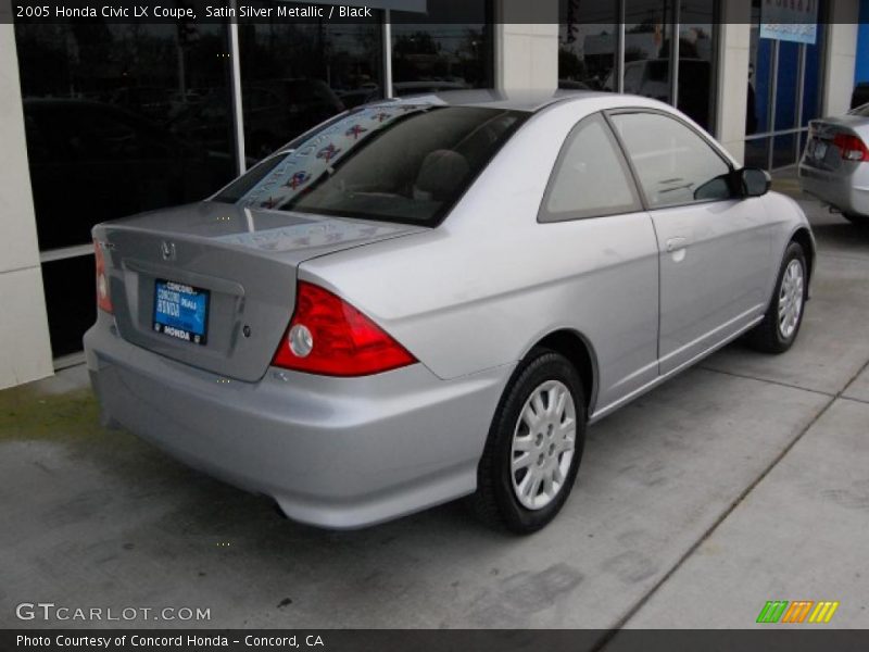 Satin Silver Metallic / Black 2005 Honda Civic LX Coupe