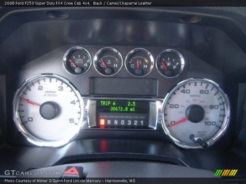 Black / Camel/Chaparral Leather 2008 Ford F250 Super Duty FX4 Crew Cab 4x4