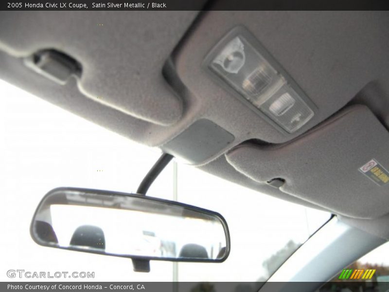 Satin Silver Metallic / Black 2005 Honda Civic LX Coupe