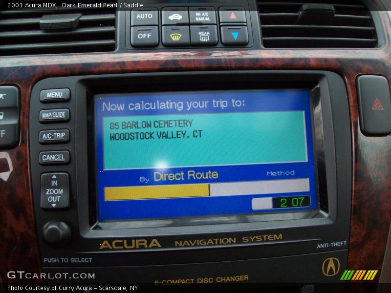 Dark Emerald Pearl / Saddle 2001 Acura MDX