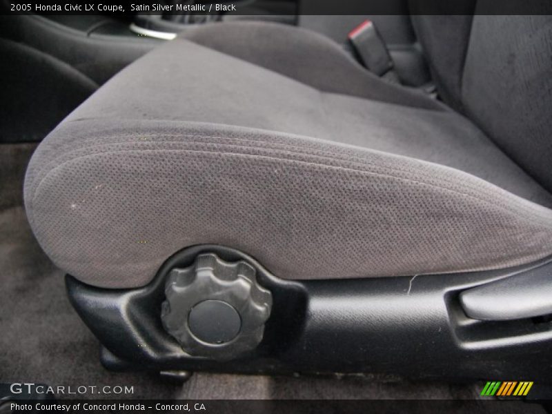 Satin Silver Metallic / Black 2005 Honda Civic LX Coupe