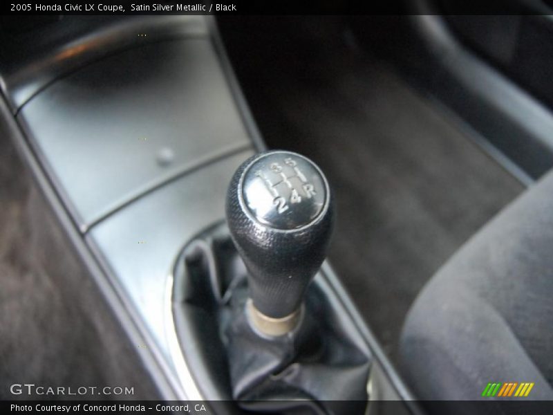 Satin Silver Metallic / Black 2005 Honda Civic LX Coupe