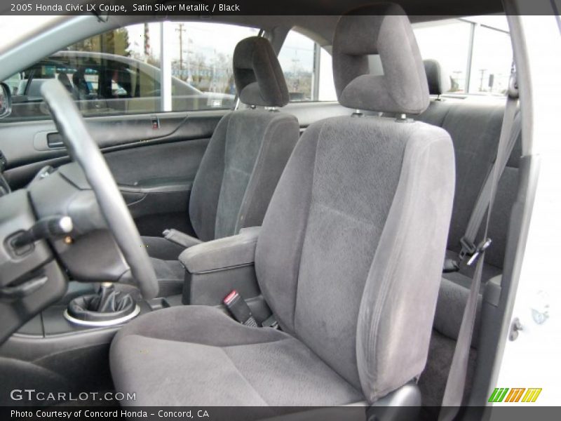 Satin Silver Metallic / Black 2005 Honda Civic LX Coupe