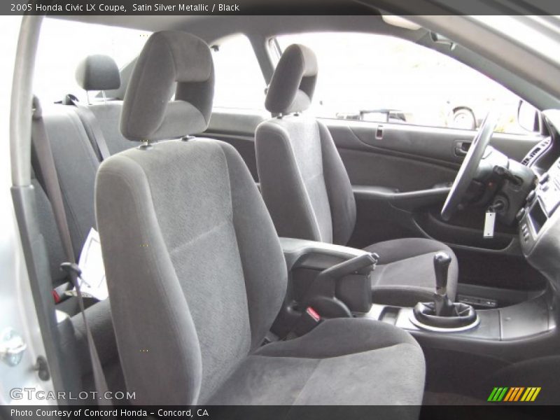 Satin Silver Metallic / Black 2005 Honda Civic LX Coupe
