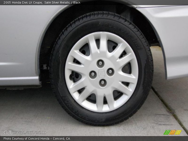 Satin Silver Metallic / Black 2005 Honda Civic LX Coupe