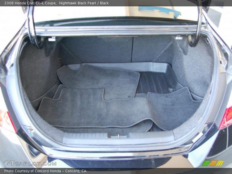 Nighthawk Black Pearl / Black 2008 Honda Civic EX-L Coupe