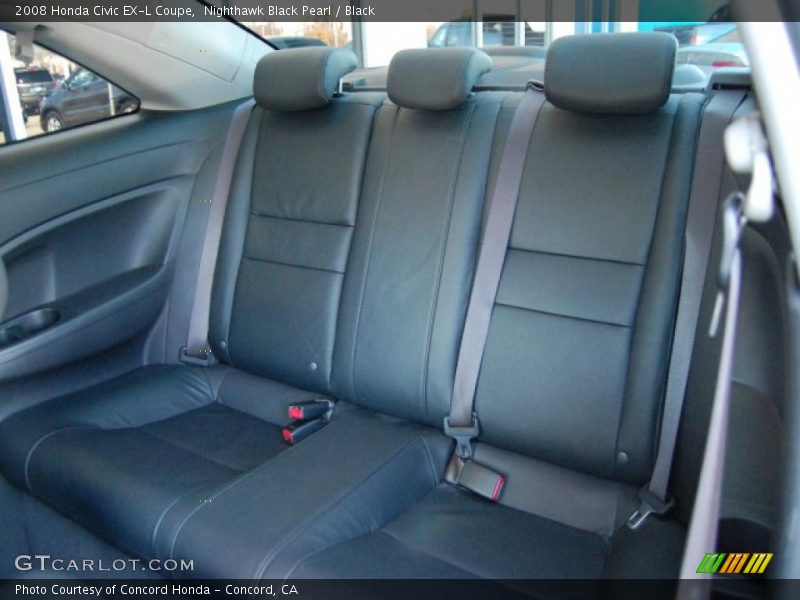 Nighthawk Black Pearl / Black 2008 Honda Civic EX-L Coupe