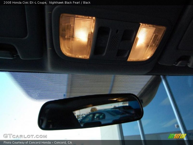 Nighthawk Black Pearl / Black 2008 Honda Civic EX-L Coupe