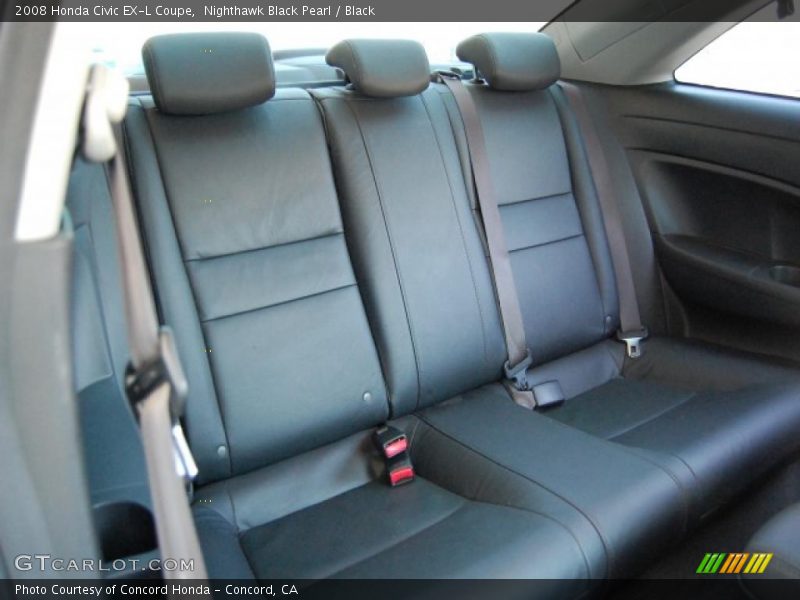 Nighthawk Black Pearl / Black 2008 Honda Civic EX-L Coupe
