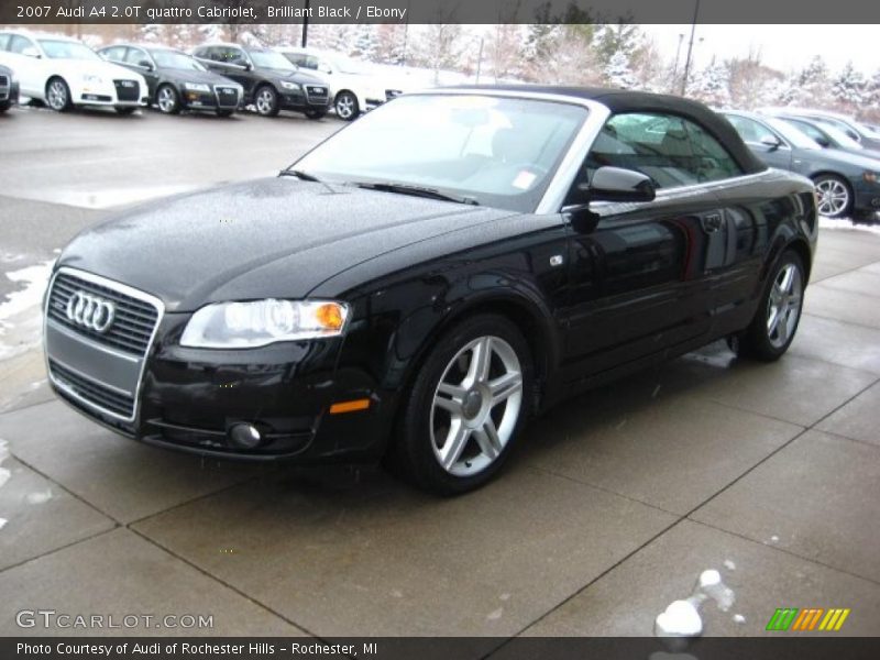 Brilliant Black / Ebony 2007 Audi A4 2.0T quattro Cabriolet