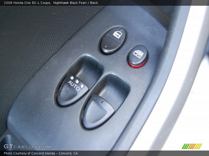 Nighthawk Black Pearl / Black 2008 Honda Civic EX-L Coupe