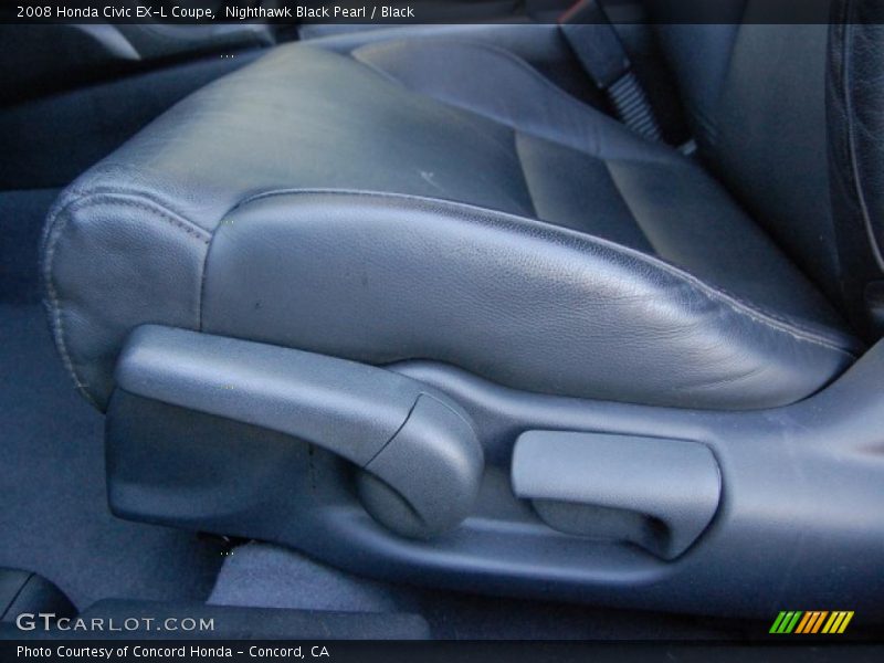 Nighthawk Black Pearl / Black 2008 Honda Civic EX-L Coupe