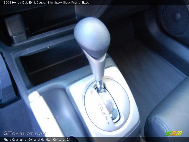 Nighthawk Black Pearl / Black 2008 Honda Civic EX-L Coupe