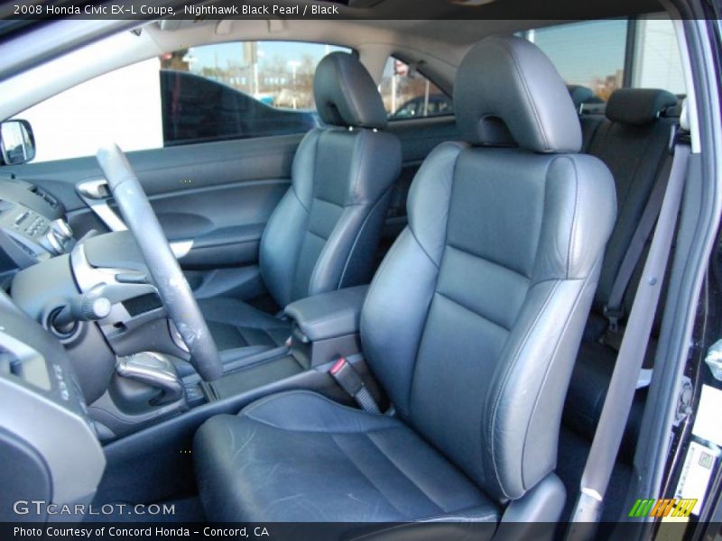 Nighthawk Black Pearl / Black 2008 Honda Civic EX-L Coupe